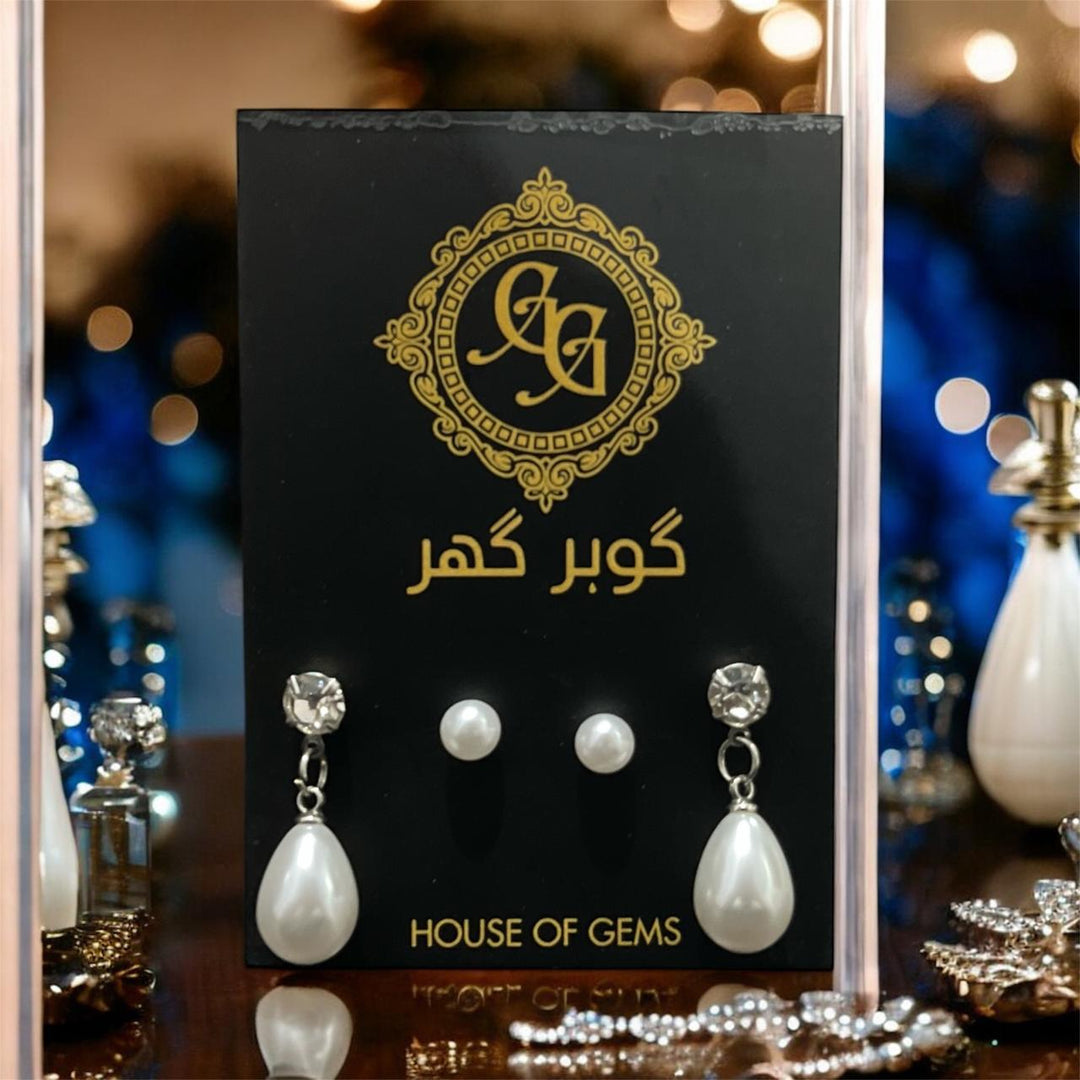 Pearl Tops & Teardrop Earrings