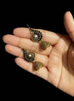 Load image into Gallery viewer, Antique Black Jhumka Earrings
